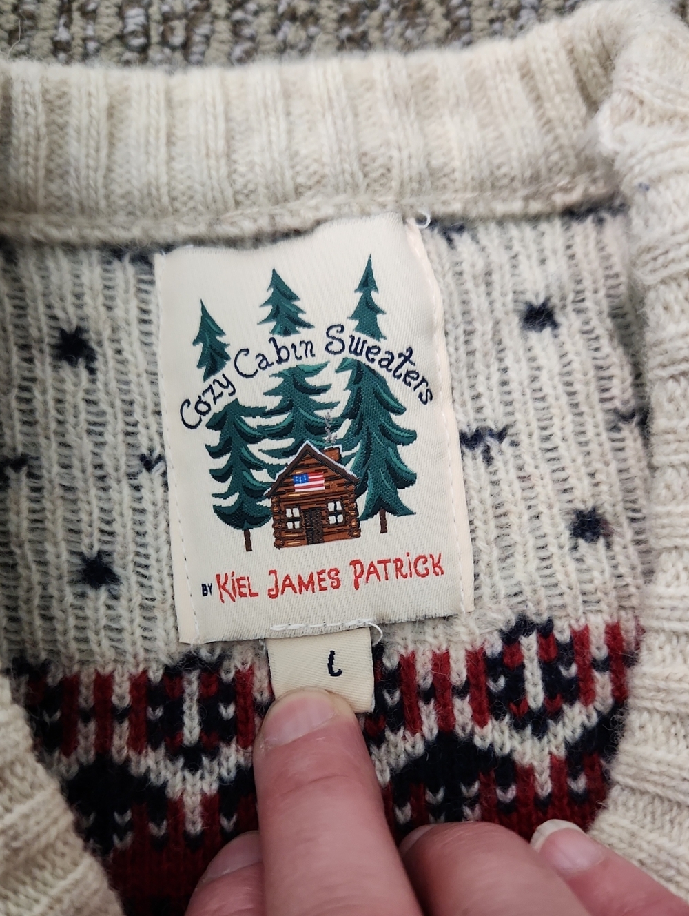Cozy Cabin Sweaters Kiel James Patrick Alpine Ski Sweater Unisex Size Large - Picture 13 of 13